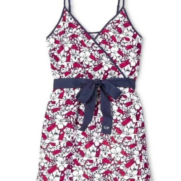 VINEYARD VINES for Target Women's Hibiscus Whale, Strappy, V-Neck Dress, S - Picture 4 of 7
